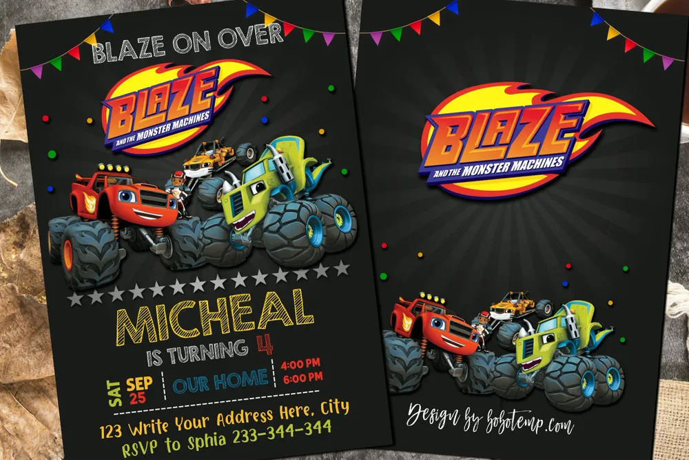 This is a photo of Monster Truck Birthday Invitations Free Printable intended for 4th birthday This is a photo of Monster Truck Birthday Invitations Free Printable intended for 4th birthday